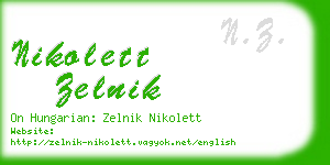 nikolett zelnik business card